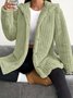 Women Spring/Fall Outerwear Casual Plain Long Sleeve Hoodie Jacket