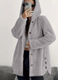 Women Spring/Fall Outerwear Casual Plain Long Sleeve Hoodie Jacket