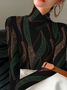 Women Abstract Long Sleeve Blouse Spring/Fall Printing Daily Casual Top