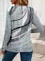 Women Abstract Long Sleeve Tee T-shirt Crew Neck Printing Casual Spring/Fall Graphic Tee Top