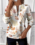 Women Maple Leaf Crew Neck Vintage Spring/Fall Long Sleeve Sweatshirt