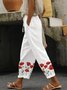 Women Floral Long Pants Casual Spring/Fall Trousers