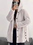 Women Spring/Fall Outerwear Casual Plain Long Sleeve Hoodie Jacket