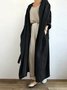Women Plain Spring/Fall Cover-up Vintage Split Joint Lightweight Cardigan