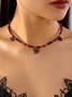 Halloween Necklace Funny Pumpkin Ghost Cat Pendant Horror Contrast Color Rice Bead Necklace Clavicle Chain