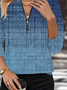 Women Abstract Crew Neck Printing Casual Spring/Fall Long Sleeve Sweatshirt