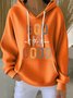 Women Text Letters Spring/Fall Long Sleeve Vintage Holiday Hoodie