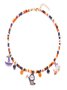 Halloween Necklace Funny Pumpkin Ghost Cat Pendant Horror Contrast Color Rice Bead Necklace Clavicle Chain