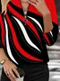 Women Abstract Crew Neck Printing Casual Spring/Fall Long Sleeve Sweatshirt