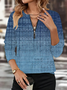 Women Abstract Crew Neck Printing Casual Spring/Fall Long Sleeve Sweatshirt