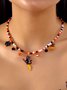 Halloween Necklace Funny Pumpkin Ghost Cat Pendant Horror Contrast Color Rice Bead Necklace Clavicle Chain