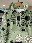 Women Floral Spring/Fall Printing Long Sleeve Casual Daily Hoodie