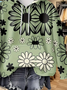 Women Floral Spring/Fall Printing Long Sleeve Casual Daily Hoodie