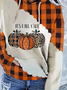 Women Plaid Spring/Fall Printing Long Sleeve Casual Daily Hoodie