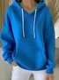 Women Plain Spring/Fall Printing Long Sleeve Casual Daily Hoodie