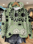 Women Floral Spring/Fall Printing Long Sleeve Casual Daily Hoodie