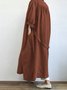 Women Plain Spring/Fall Cover-up Vintage Split Joint Lightweight Cardigan