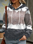 Women Abstract Spring/Fall Printing Long Sleeve Casual Daily Hoodie