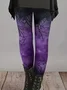 Women Halloween Casual All Season Printing Long Leggings