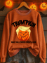 Women Text Letters Crew Neck Printing Casual Spring/Fall Long Sleeve Sweatshirt