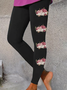 Women Floral Casual All Season Printing Long Leggings