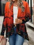 Women Halloween Spring/Fall Cover-up Vintage Lightweight Cardigan