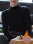 Women Plain Long Sleeve Tee T-shirt V Neck Split Joint Vintage Spring/Fall Top