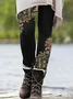 Women Floral Casual All Season Printing Long Leggings