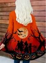 Women Halloween Spring/Fall Cover-up Vintage Lightweight Cardigan