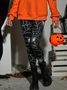 Women Halloween Casual All Season Printing Long Leggings