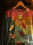 Women Abstract Crew Neck Printing Casual Spring/Fall Long Sleeve Sweatshirt