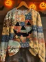 Women Floral Crew Neck Printing Casual Spring/Fall Long Sleeve Sweatshirt