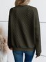 Women Geometric V Neck Split Joint Vintage Spring/Fall Long Sleeve Sweatshirt