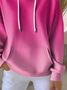 Women Ombre Spring/Fall Printing Long Sleeve Casual Daily Hoodie