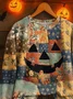 Women Floral Crew Neck Printing Casual Spring/Fall Long Sleeve Sweatshirt