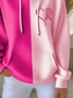 Women Heart/Cordate Spring/Fall Printing Long Sleeve Casual Daily Hoodie