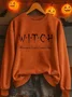 Women Text Letters Crew Neck Printing Casual Spring/Fall Long Sleeve Sweatshirt
