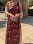 Women Striped Printing Two-Piece Set Daily Long Sleeve Vintage Spring/Fall Coat With Skirt Matching Set
