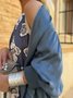Women Striped Printing Two-Piece Set Daily Long Sleeve Vintage Spring/Fall Coat With Skirt Matching Set