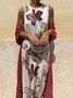Women Striped Printing Two-Piece Set Daily Long Sleeve Vintage Spring/Fall Coat With Skirt Matching Set