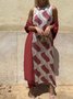 Women Striped Printing Two-Piece Set Daily Long Sleeve Vintage Spring/Fall Coat With Skirt Matching Set