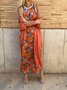 Women Striped Printing Two-Piece Set Daily Long Sleeve Vintage Spring/Fall Coat With Skirt Matching Set
