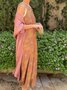 Women Striped Printing Two-Piece Set Daily Long Sleeve Vintage Spring/Fall Coat With Skirt Matching Set