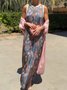 Women Striped Printing Two-Piece Set Daily Long Sleeve Vintage Spring/Fall Coat With Skirt Matching Set