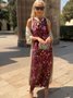 Women Striped Printing Two-Piece Set Daily Long Sleeve Vintage Spring/Fall Coat With Skirt Matching Set