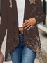 Women Floral Spring/Fall Cover-up Casual Printing Lightweight Cardigan