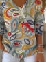Women Floral Long Sleeve Tee T-shirt V Neck Printing Casual Spring/Fall Top