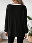 Women Plain Long Sleeve Tee T-shirt Crew Neck Casual Spring/Fall Top