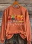 Women Text Letters Crew Neck Printing Casual Spring/Fall Long Sleeve Sweatshirt