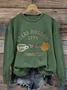 Women Text Letters Crew Neck Printing Casual Spring/Fall Long Sleeve Sweatshirt